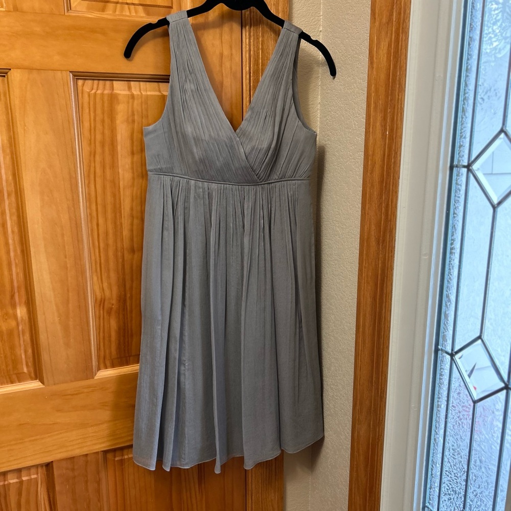 J.Crew Gray Silk Party Dress